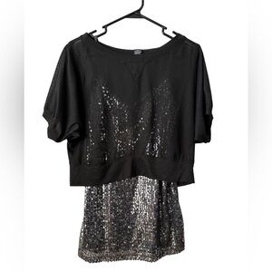 Sequins Tank With Crop Top (2 pc) Brand New